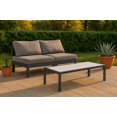 thumbnail image 2 of Meridian Furniture Nizuc Canapé Modulaire d'Extérieur Gris pour Patio, 2 of 9