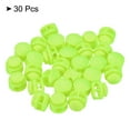 thumbnail image 3 of Uxcell Cord Locks, Round Spring Toggle Stopper for Drawstring Bag Shoelaces, Bright Green 30 Pack, 3 of 5