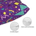 thumbnail image 3 of Goofa Retro 80s Style Print Plush Throw Pillow Case, Soft Velvet with Hidden Zipper, Decorative Cushion Cover for Sofa, Bed, Car, and Home Décor-14"x20", 3 of 6