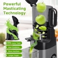thumbnail image 5 of Cold Press Juicer, 5.8" Wide Feed Chute Juice Extractor Machine with 400W, High Juice Yield, Slow Masticating Juicer for Whole Vegetables & Fruits, Dark Grey, 5 of 6