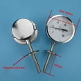 thumbnail image 2 of WSS-411 Food grade thermometer,Bimetallic thermometer gauge for food cooking meat,Radial stainless steel 304 dial 100mm, 2 of 2