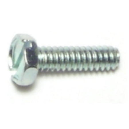 

#6-32 x 1/2 Zinc Slotted Indented Hex Head Machine Screws (24 pcs.)