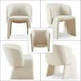 thumbnail image 6 of NORDICANA Barrel Dining Kitchen Chair Uphosltered Teddy Velvet Single Sofa Accent Chair, 6 of 8