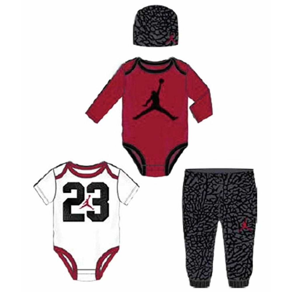 Nike - Nike Jordan 4 Piece Infant Box Set Red/Black 553842-693 (0-6 ...