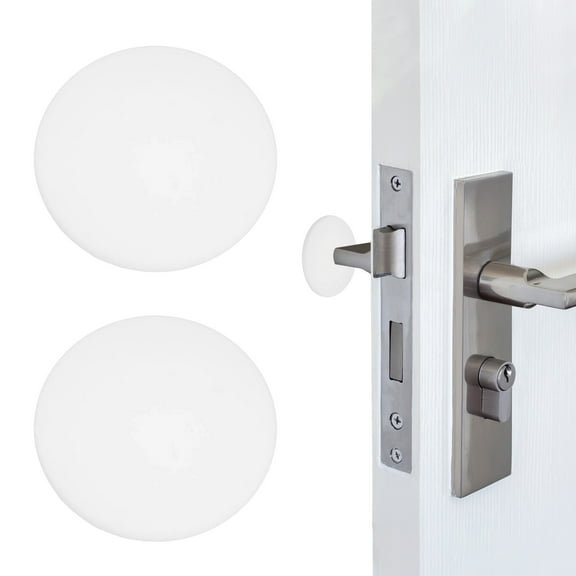 2 Pcs 2 Inch Door Stoppers for Wall Protector Silicone Door Knob Bumpers White
