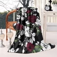 thumbnail image 4 of Pioneer Flower Floral Print Pattern Blanket,Comfortable Soft Flannel Throw Blanket,All Season,Warm Lightweight Blankets for Sofa Bed Couch Living Room Chair,50"x60", 4 of 4