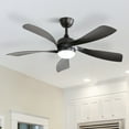 thumbnail image 3 of Sofucor 52" LED Black Modern Ceiling Fan with ABS Blades, 3 Color Lights, Reversible Airflow, DC Motor, 3 of 13