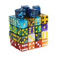 thumbnail image 3 of Dados de mesa de Casino de 6 caras, juego de dados de mármol perlado, borde cuadrado, D6, 16mm, 10 unidades por lote, 3 of 4