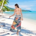 thumbnail image 7 of FORMRS Womens Beach Sarong Semi-Sheer Bikini Wrap Skirt Swimsuit Cover-ups, Green Goldfish, 7 of 7