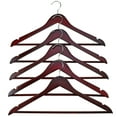thumbnail image 3 of Mahogany Durable Wood Suit Hangers Non Slip Bar - Pack of 96, 3 of 4