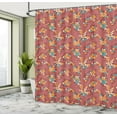 thumbnail image 4 of Ambesonne Modern Shower Curtain, Pebble Stone Like Dot Forms, 69"Wx70"L, Pale Ruby and Dark Seafoam, 4 of 4