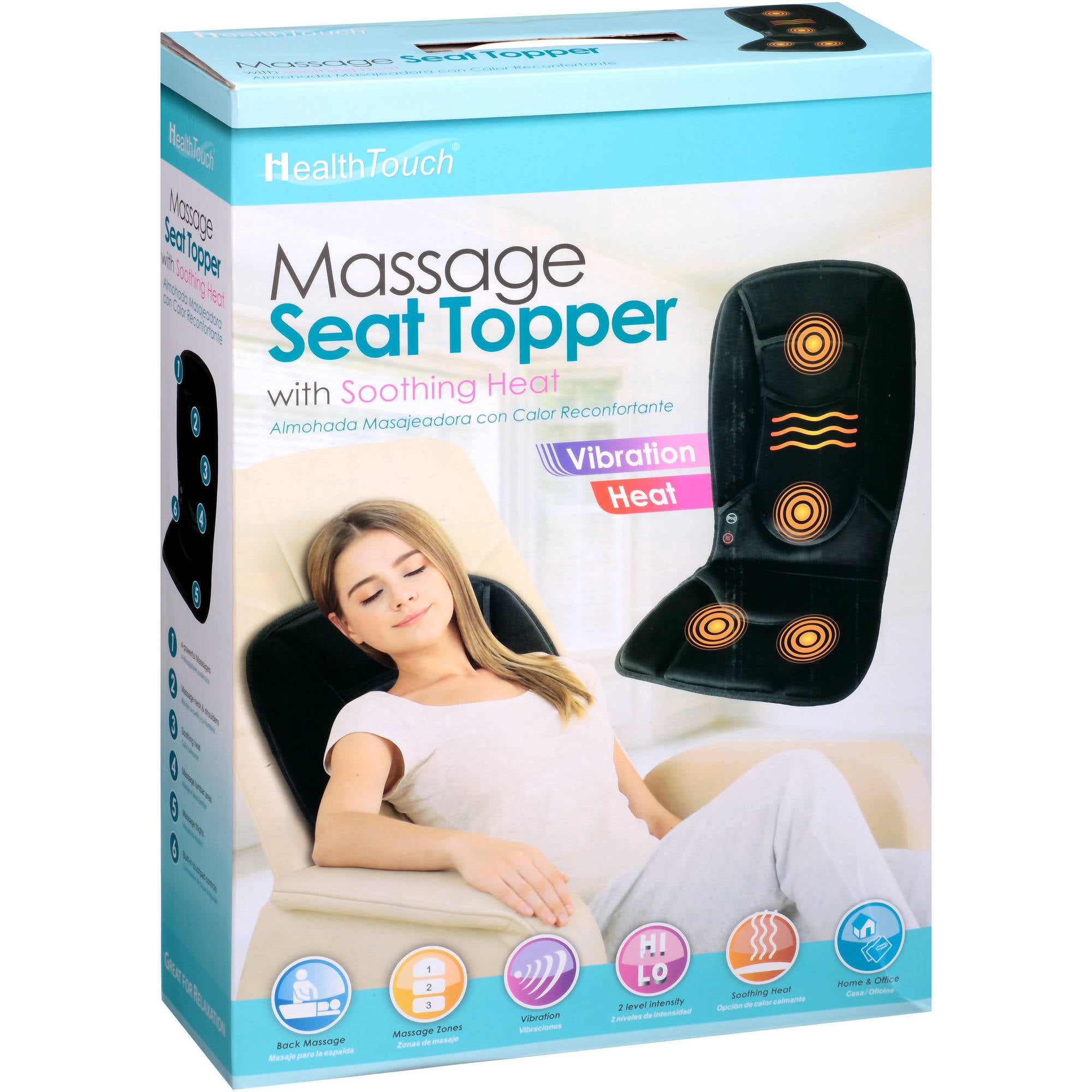 Healthtouch Massage Seat Topper With Soothing Heat