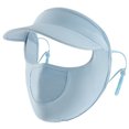thumbnail image 3 of Sombrero de protección solar para mujer Máscara solar de seda de hielo transpirable para deportes al aire libre (azul), 3 of 5