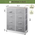 thumbnail image 2 of GALAXHERO 8 Drawer Fabric Dresser for Bedroom, Storage Bins Chest of Drawer for Closet, Living Room, Hallway, Light Grey, 2 of 8