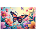 thumbnail image 2 of Colorful Floral and Butterfly Background Banner Backdrop Party Decorations for Garden Parties Outdoor Gatherings Spring Celebrations Photo Booths and Home Decor, 2 of 4