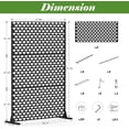 thumbnail image 2 of Domi Metal Privacy Screen, Outdoor Patio Screen Panels Decorative Fences Indoor Room Space Divider Stand Freestanding Privacy Screen for Patio, Garden, Balcony, Black (Semicircular), 2 of 8