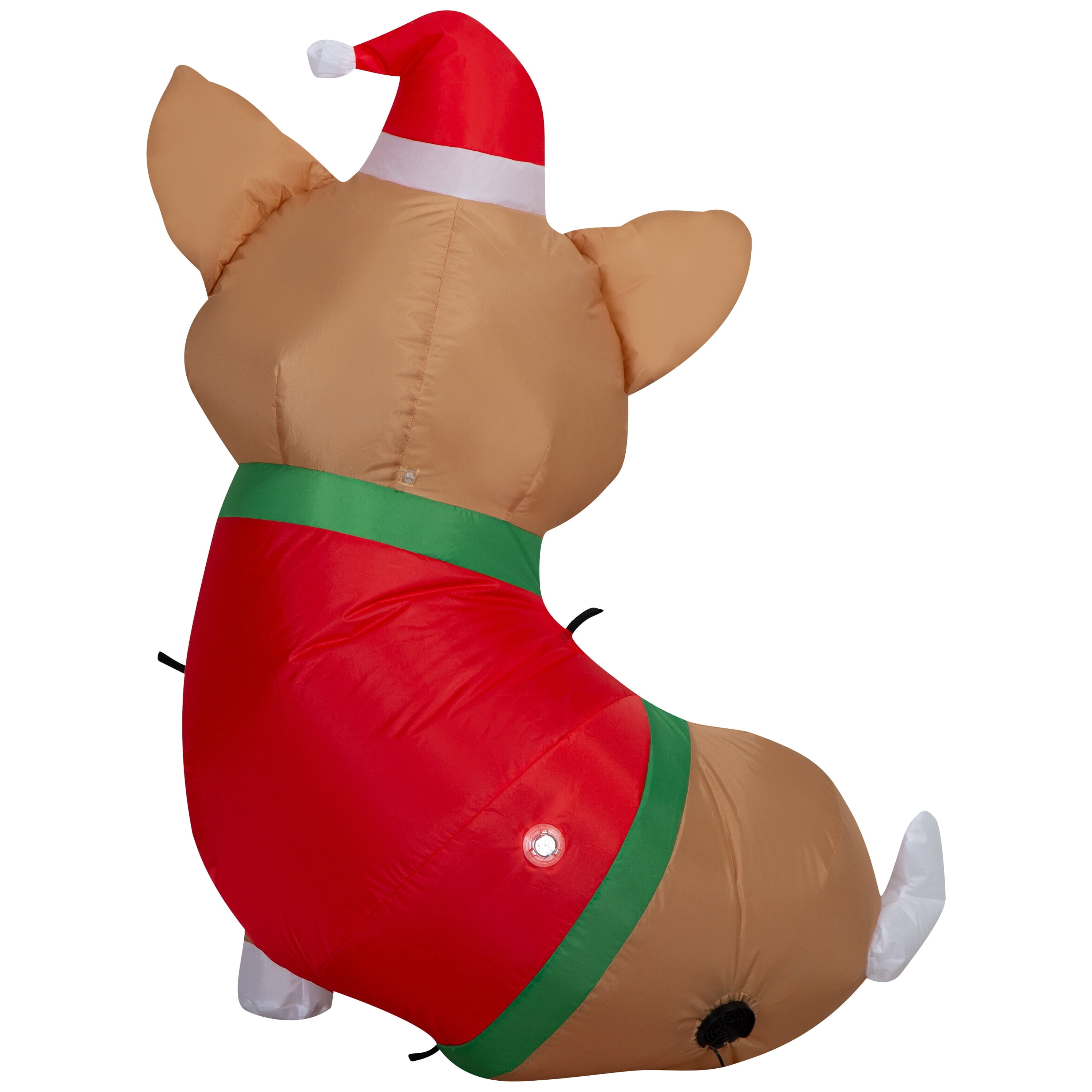 Multicolor Corgi in Sweater Christmas Airblown Yard Inflatable, 3.5', by Holiday Time