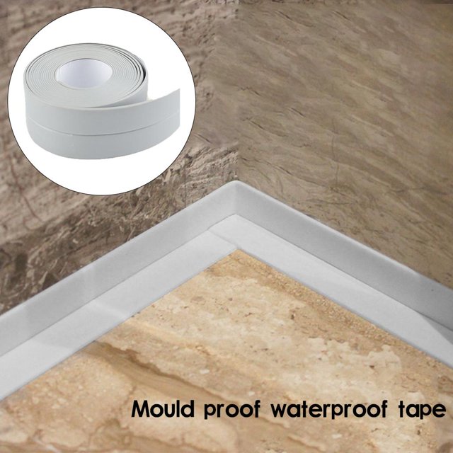 Cinta de calafateo, cinta de sellado decorativa autoadhesiva de PVC, utilizada para fregadero de cocina, inodoro, baño, bañera, piso, pared, protector gris Macarena tiras de sellado de cocina