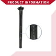 thumbnail image 6 of Unique Bargains Bicycle Seat Post Bike Seatpost Bicycle Seat Tube for Bicycle Carbon Fiber 27.2 x 350 mm 3K Gloss Black, 6 of 7