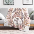 thumbnail image 4 of Happy Mother’s Day A Family of Owls Nestled Together Flannel Plush Blanket 50"x60" Floral Owl Mom & Baby Mama Animal Winter Plush Fuzzy Warm Bed Blanket for Couch Bed Sofa Throw Blanket, 4 of 8