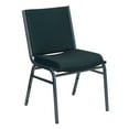 thumbnail image 1 of Chaise empilable robuste de la série HERCULES en tissu à motif vert, 1 of 9