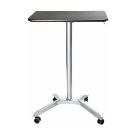 AIRLIFT XL Pneumatic Sit-Stand Mobile Desk Cart, Height-Adjustable from 27.1 to 41.9, White by Seville Classics