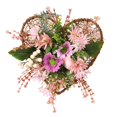 thumbnail image 1 of Guirnalda de Pascua con huevos pastel, decorativa, para interiores y exteriores, con flores verdes. Corazón, 1 of 9