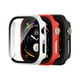 thumbnail image 1 of wonima44 3 Pack Tempered Glass Case for Apple Watch Series 11 10 Screen Protector 46mm, Hard PC Face Cover Overall Protection Anti-Scratch Bumper Cases for iWatch 46mm Accessories, Black/Red/White, 1 of 1