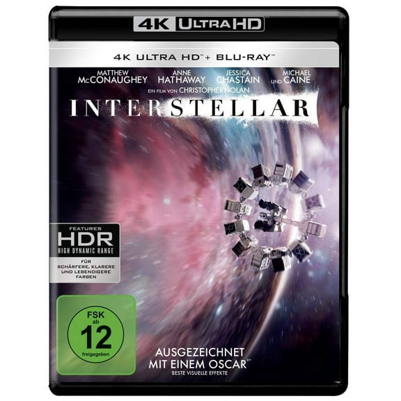 Interstellar 4K, 1 UHD-Blu-ray (4K Ultra HD) Matthew Mcconaughey Anne Hathaway Jessica...