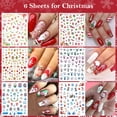 thumbnail image 4 of Set de 30 hojas de pegatinas navideñas para uñas Winthrop para todas las estaciones, 4 of 7