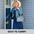 thumbnail image 6 of Pioneer Flower Floral Print Pattern Drawstring Lunch Bag Women - Drawstring Lunch Bag Insulated for Work Office - Stain-Resistant Large Lunchbags for Women with Multi-Pockets, 6 of 6