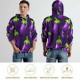 thumbnail image 5 of Eggplant Regular Fit Hoodie, Sporty Pullover Hooded Sweatshirt for Men Women L, 5 of 6