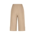 thumbnail image 5 of Mifsaly Women Linen Capri Pants Side Slits Lightweight Breathable Cropped Pant Drawstring Waist Beach Vacation Summer Clothes with Pockets XL, 5 of 9