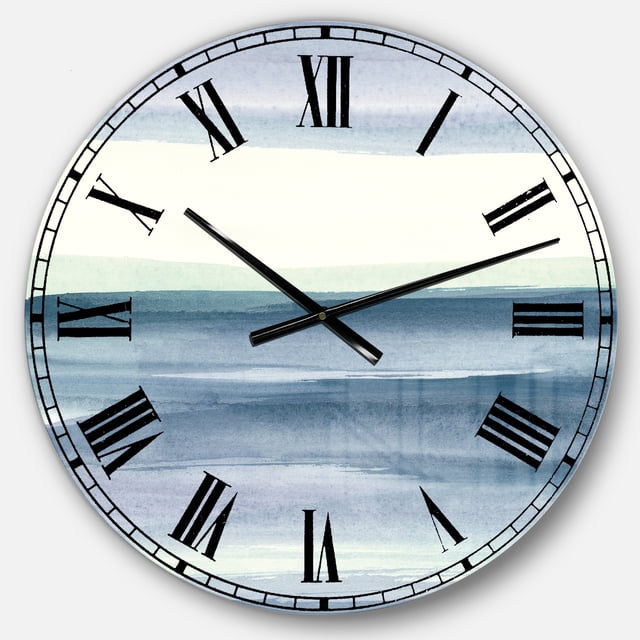 DesignArt Mint Indigo Dawn I Large Wall Clock