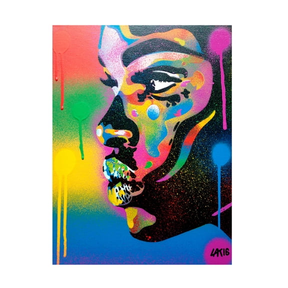 Trademark Fine Art 'Kiss Series 2 Rainbow' Canvas Art by Abstract Graffiti