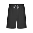 thumbnail image 6 of lcziwo Men's Gym Shorts Summer Holiday Elastic Waist Hiking Shorts with Pockets Beach Fishing Outdoor Drawstring Chino Shorts Black M, 6 of 8