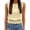 Yellow, variant on Posijego Women's Boho Tank Tops Elastic Smocked Waist Sleeveless Casual Summer Linen Tank Tops for Women