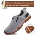 thumbnail image 3 of Hiking Shoes for Men Laceless Suede Breathable Slip Resistant Boots Lightweight Sneakers for Outdoor Walking Trekking Trail, 3 of 7