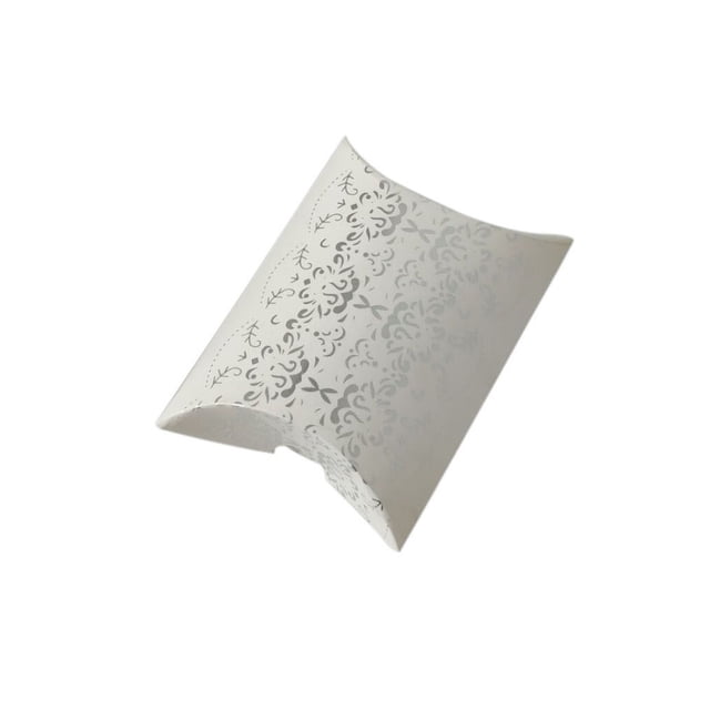 Lot de 50 Boîtes à Sucre de Mariage Réutilisables Sac de Dorure pour Bijoux Boîtes Cadeaux en Forme d'Oreiller Rangement pour Tarte pour Proposition Fête