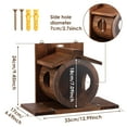 thumbnail image 2 of Wood Squirrel Feeder Wall Mounted Chipmunk Feeder Large Hole Squirrel Feeding House Spacious Interior Chipmunk House Box for Yard, 2 of 11