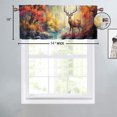 thumbnail image 4 of Deer Kitchen Valance Curtains Animal Forest Wildlife Autumn Hunting Jungle Rustic Privacy Decorative Rod Pocket Short Window Valance Curtains 54 by 18 in, 1 Panel, 4 of 6