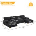 thumbnail image 6 of Triple Tree Chenille Reclining 4 Seat Modular Sofa, Black, 6 of 9