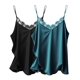 thumbnail image 1 of Camiseta sin mangas Ekouaer de satén de seda y encaje con tirantes finos para mujer, 1 of 6