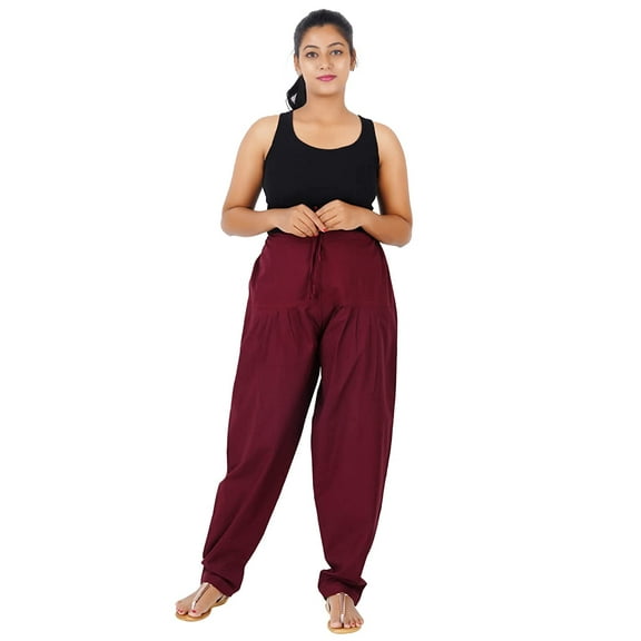 Indian Traditional Wear Women's Cotton Green Salwar Pant Patiala Salwar