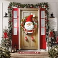 thumbnail image 4 of hengsof Christmas Door Cover Banner Decorations Santa Claus Door Cover Holiday Wall Backdrop for Winter Front Porch Banners Indoor Outdoor Christmas Party Decor 35x71 inch, 4 of 6