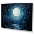 thumbnail image 2 of Designart "Forest Moonlight Ascension In Azure I" Moon Canvas Prints, 2 of 7