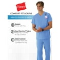 thumbnail image 5 of Hanes Men's Comfort Fit Short Sleeve 3 Pocket V-Neck Scrub Top, Sizes up-to 3X, 5 of 8