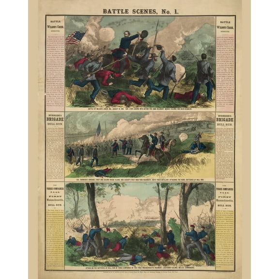 Print: Civil War Battle Scenes, 1861