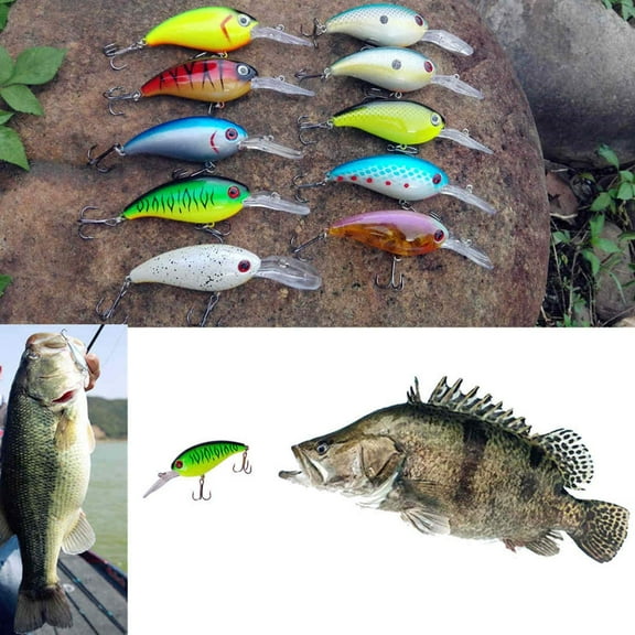Windfall 10cm 14.52g Crank Baits Fishing Lure, Crankbait Swimbaits Deep Diving Sinking Hard Lure Fishing Tackle for Freshwater/Saltwater, 1Pc Artificial Crank Bait