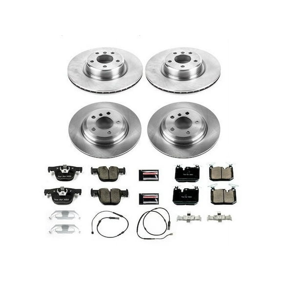 Front and Rear Brake Pad and Rotor Kit - Compatible with 2017 - 2020 BMW 430i xDrive - Power Stop